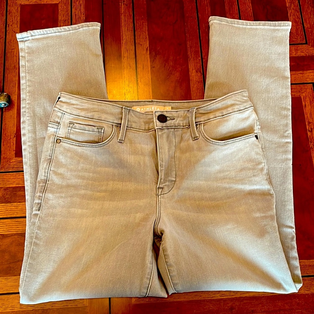 ATHLETA NWOT SCULPTEK SKINNY CROP JEAN GRANITE WASH, SZ 8 RUNS SMALL TO SZ 6 - Picture 5 of 7